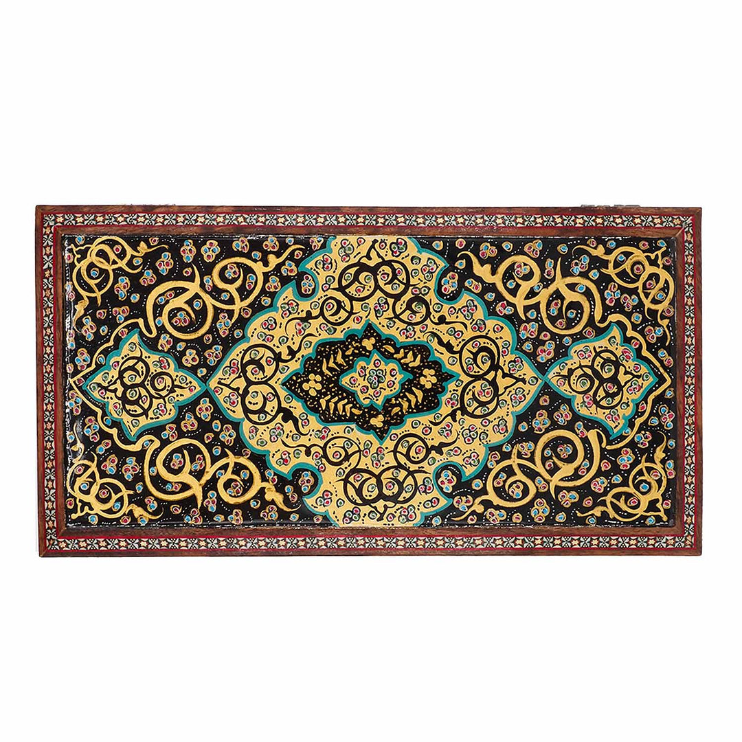 Handcrafted Hatem-Inlaid Wooden Box - WAAH270