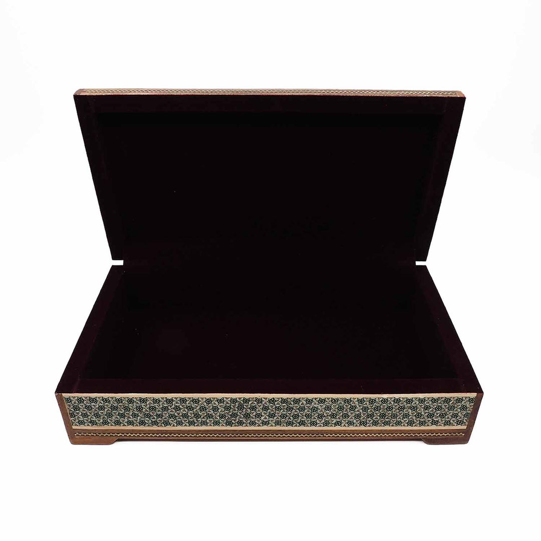 Handcrafted Hatem-Inlaid Wooden Box - WAAH271