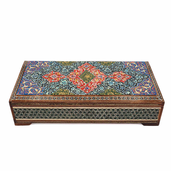 Handcrafted Hatem-Inlaid Wooden Box - WAAH272