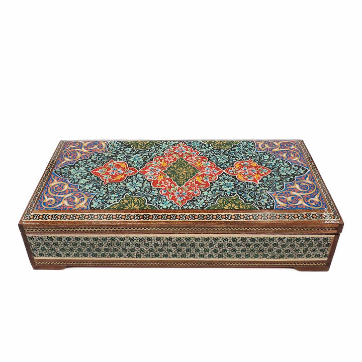 Handcrafted Hatem-Inlaid Wooden Box - WAAH277