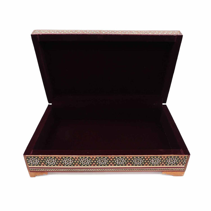 Handcrafted Hatem-Inlaid Wooden Box - WAAH279
