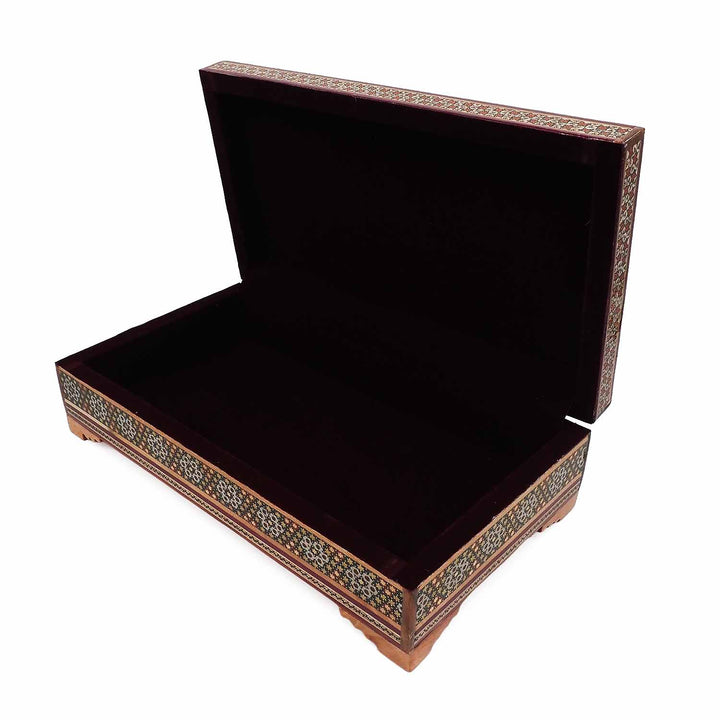 Handcrafted Hatem-Inlaid Wooden Box - WAAH283