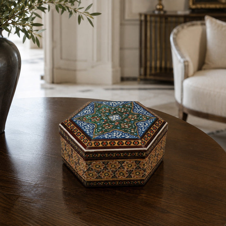 Handcrafted Hatem Inlaid Wooden Decorative Box - WAAH306