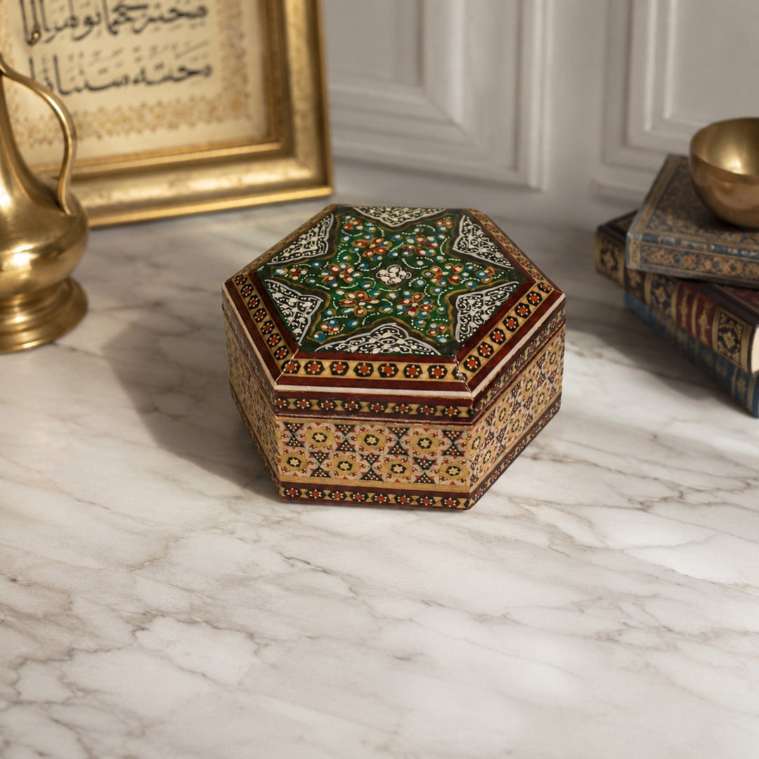 Handcrafted Hatem Inlaid Wooden Decorative Box - WAAH310