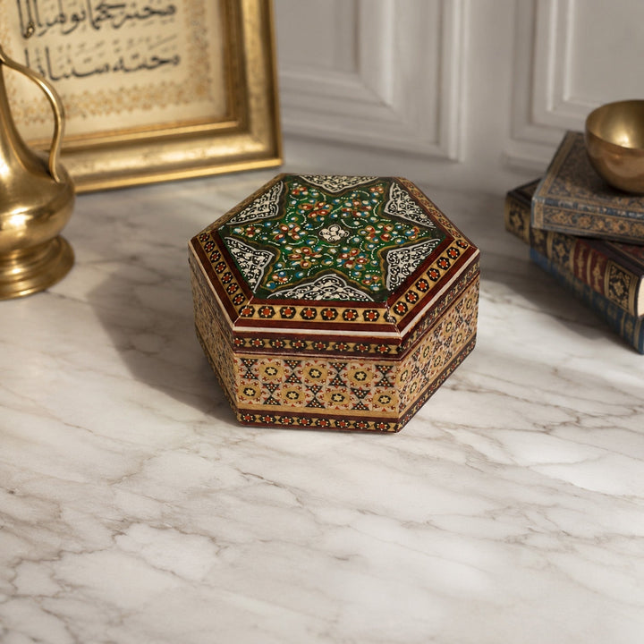 Handcrafted Hatem Inlaid Wooden Decorative Box - WAAH310