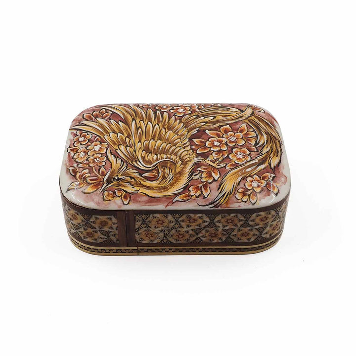 Handcrafted Hatem Inlaid Wooden Decorative Box with Drawer - WAAH317