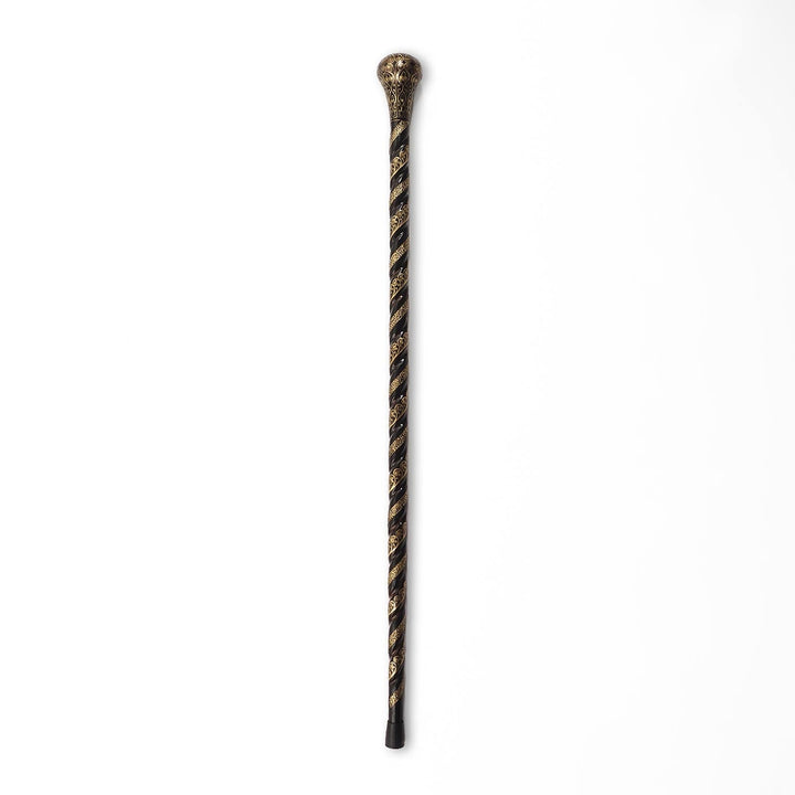 Handcrafted Copper-Inlaid Wooden Walking Cane - WAAH335