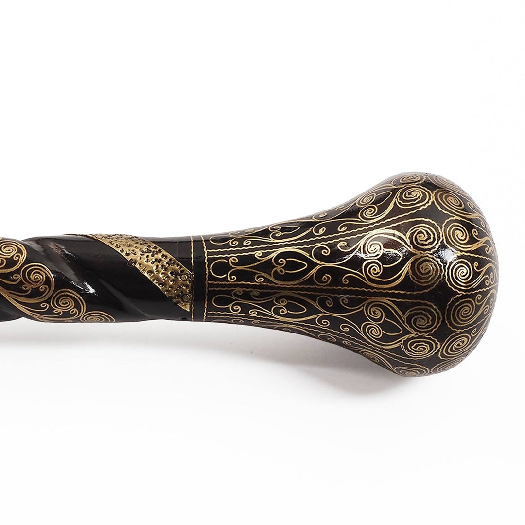 Handcrafted Copper-Inlaid Wooden Walking Cane - WAAH335