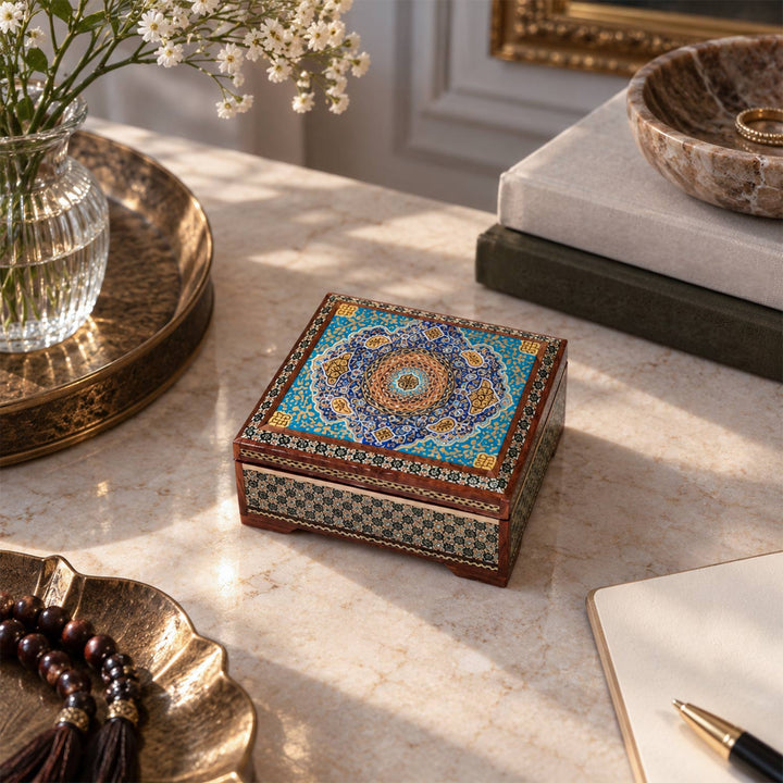 Handcrafted Hatem Inlaid Wooden Decorative Box - WAAH343