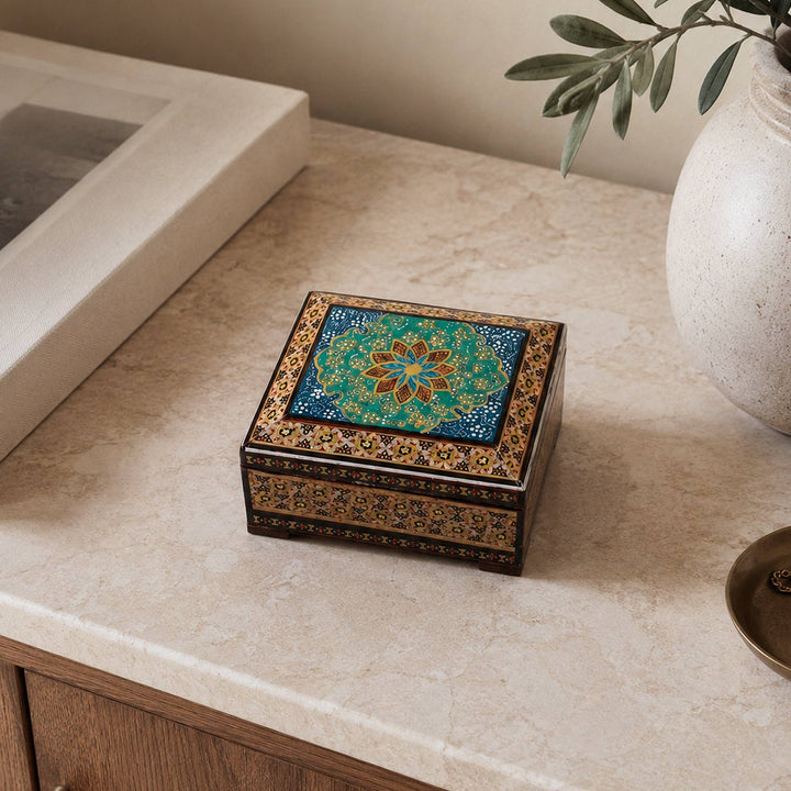 Handcrafted Hatem Inlaid Wooden Decorative Box - WAAH345