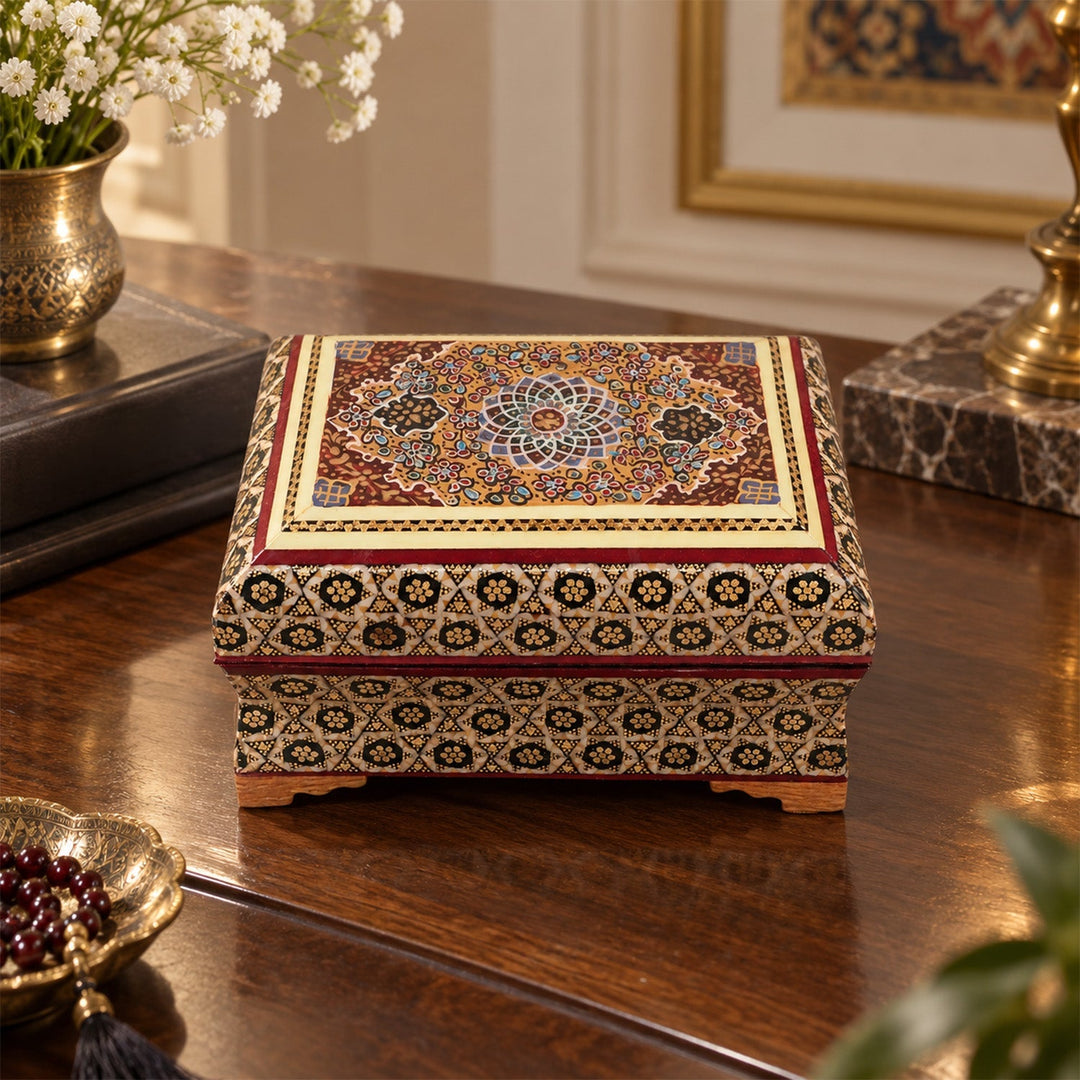Handcrafted Hatem Inlaid Wooden Decorative Box - WAAH349