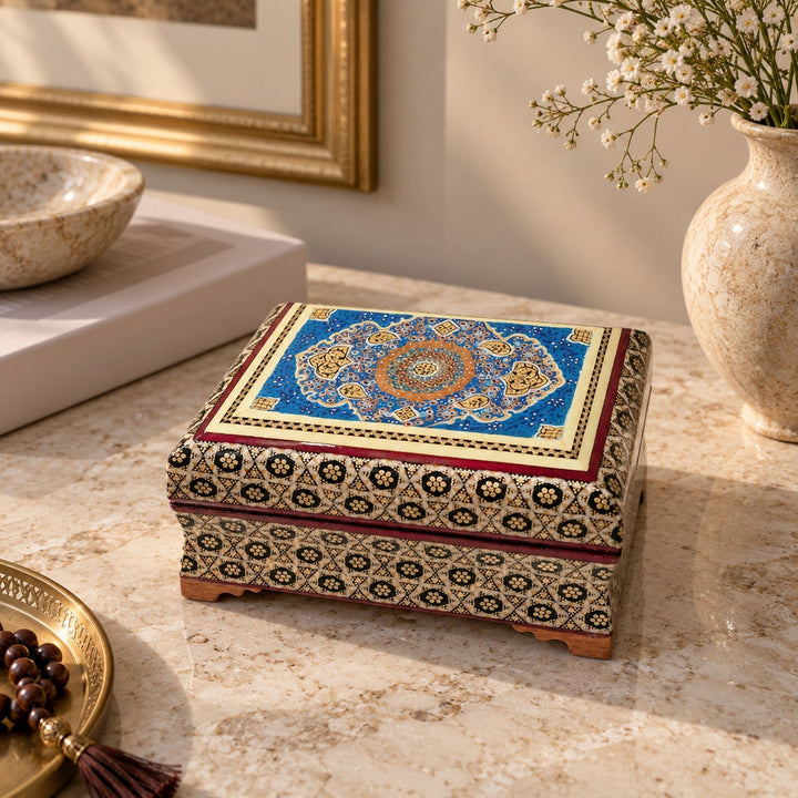 Handcrafted Hatem Inlaid Wooden Decorative Box - WAAH355