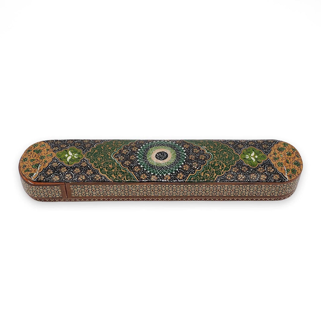 Handcrafted Hatem Inlaid Wooden Decorative Box with Sliding Lid - WAAH358