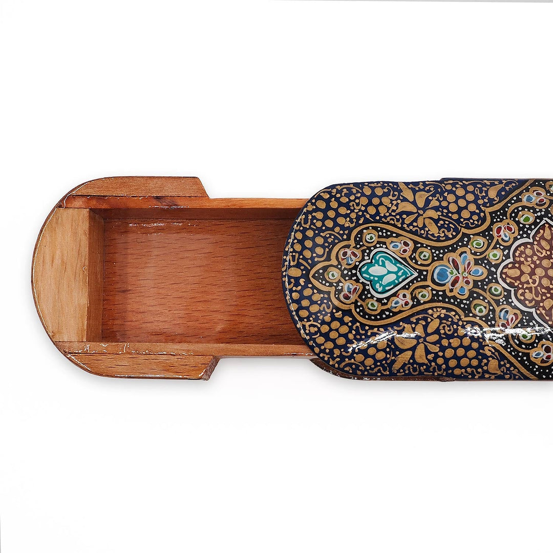 Handcrafted Hatem Inlaid Wooden Decorative Box with Sliding Lid - WAAH359