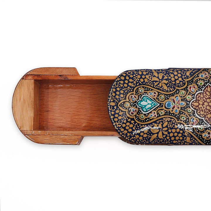 Handcrafted Hatem Inlaid Wooden Decorative Box with Sliding Lid - WAAH359