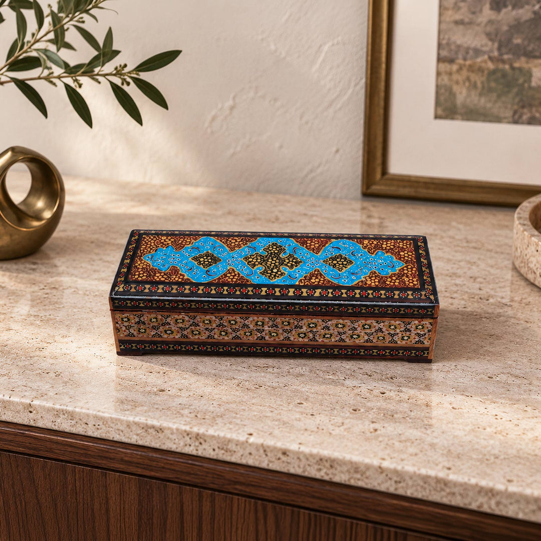 Handcrafted Hatem Inlaid Wooden Decorative Box - WAAH371