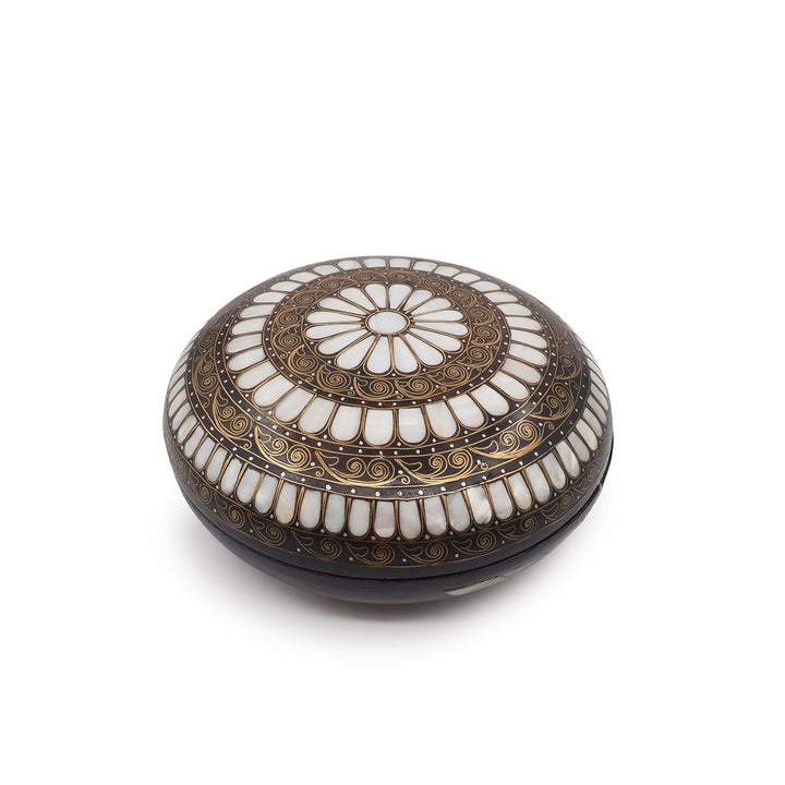 Handcrafted Mother-of-Pearl &amp; Copper Wire Inlaid Wooden Box - WAAH380