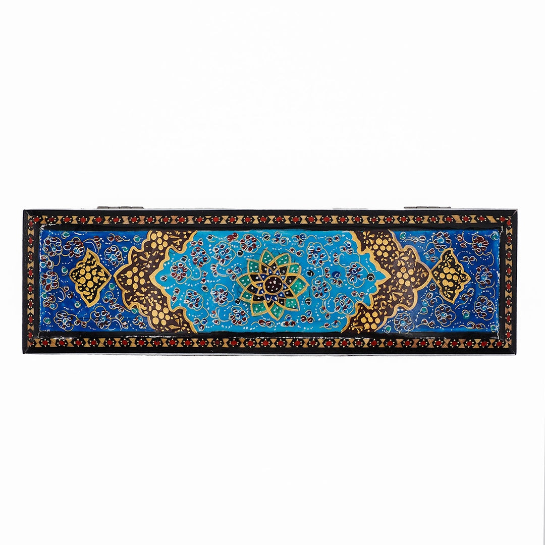 Traditional Motif | Handcrafted Hatem-Inlaid Wooden Box - WAAH389