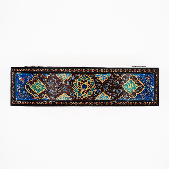 Traditional Motif | Handcrafted Hatem-Inlaid Wooden Box - WAAH392