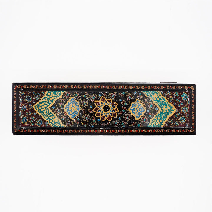 Traditional Motif | Handcrafted Hatem-Inlaid Wooden Box - WAAH393