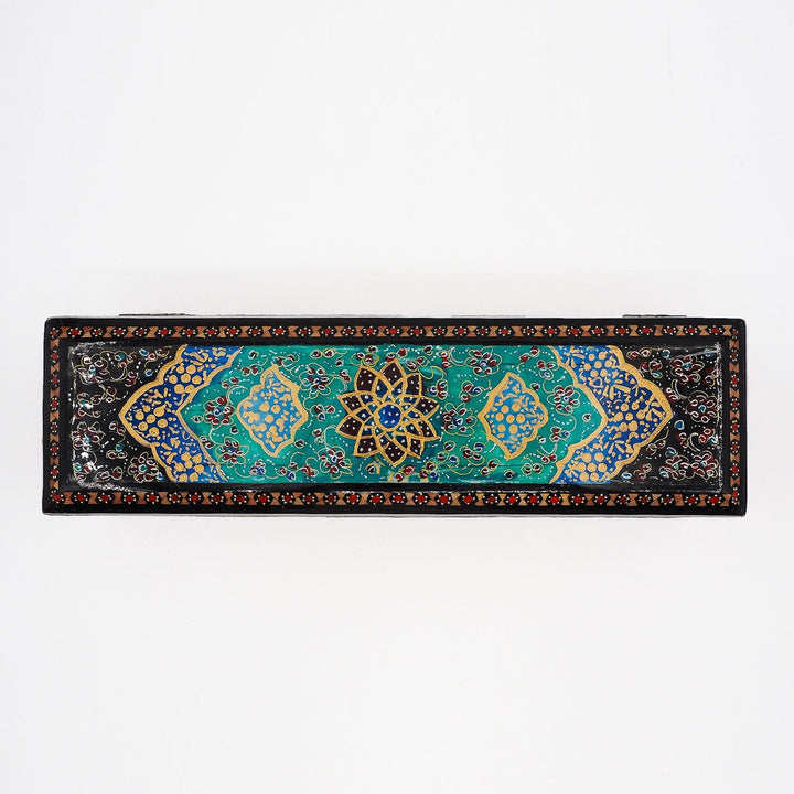 Traditional Motif | Handcrafted Hatem-Inlaid Wooden Box - WAAH394