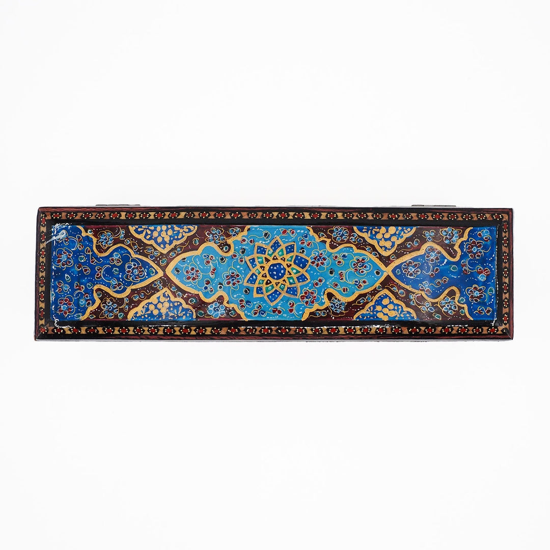 Traditional Motif | Handcrafted Hatem-Inlaid Wooden Box - WAAH402