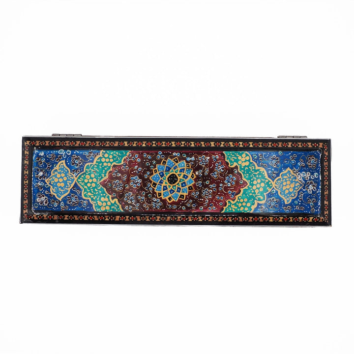 Traditional Motif | Handcrafted Hatem-Inlaid Wooden Box - WAAH403