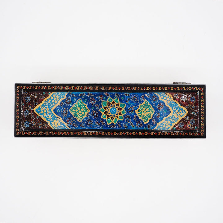 Traditional Motif | Handcrafted Hatem-Inlaid Wooden Box - WAAH405