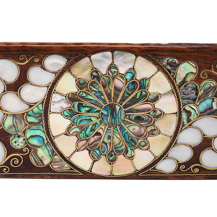 Handmade Mother-of-Pearl Mosaic and Abalone Inlaid Wooden Okey Set - WAAH481