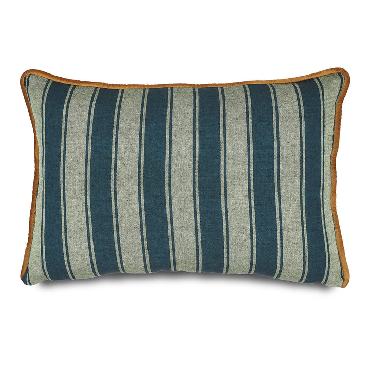 Green Striped Silk Kutnu Rectangular Cushion Cover – WAK004