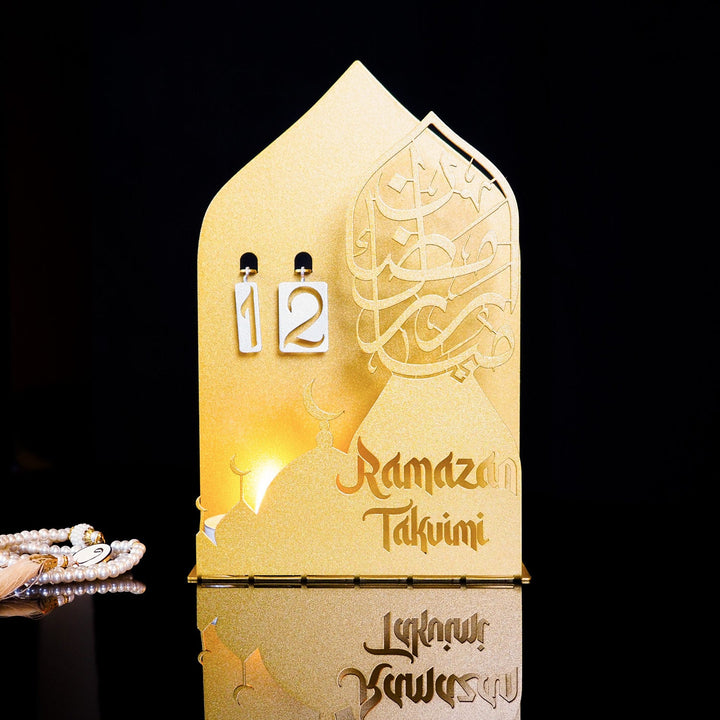 3D "Ramazan Takvimi" Metal Ramadan Calendar and Candleholder - WAMH186