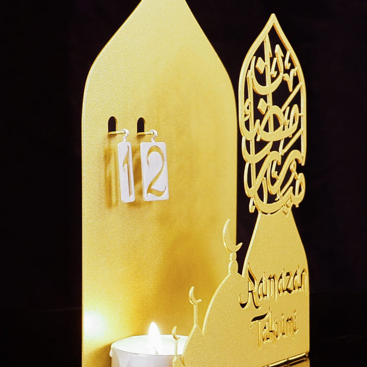 3D "Ramazan Takvimi" Metal Ramadan Calendar and Candleholder - WAMH186