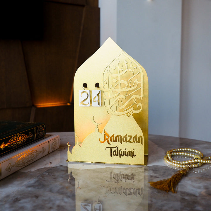 3D "Ramazan Takvimi" Metal Ramadan Calendar and Candleholder - WAMH186