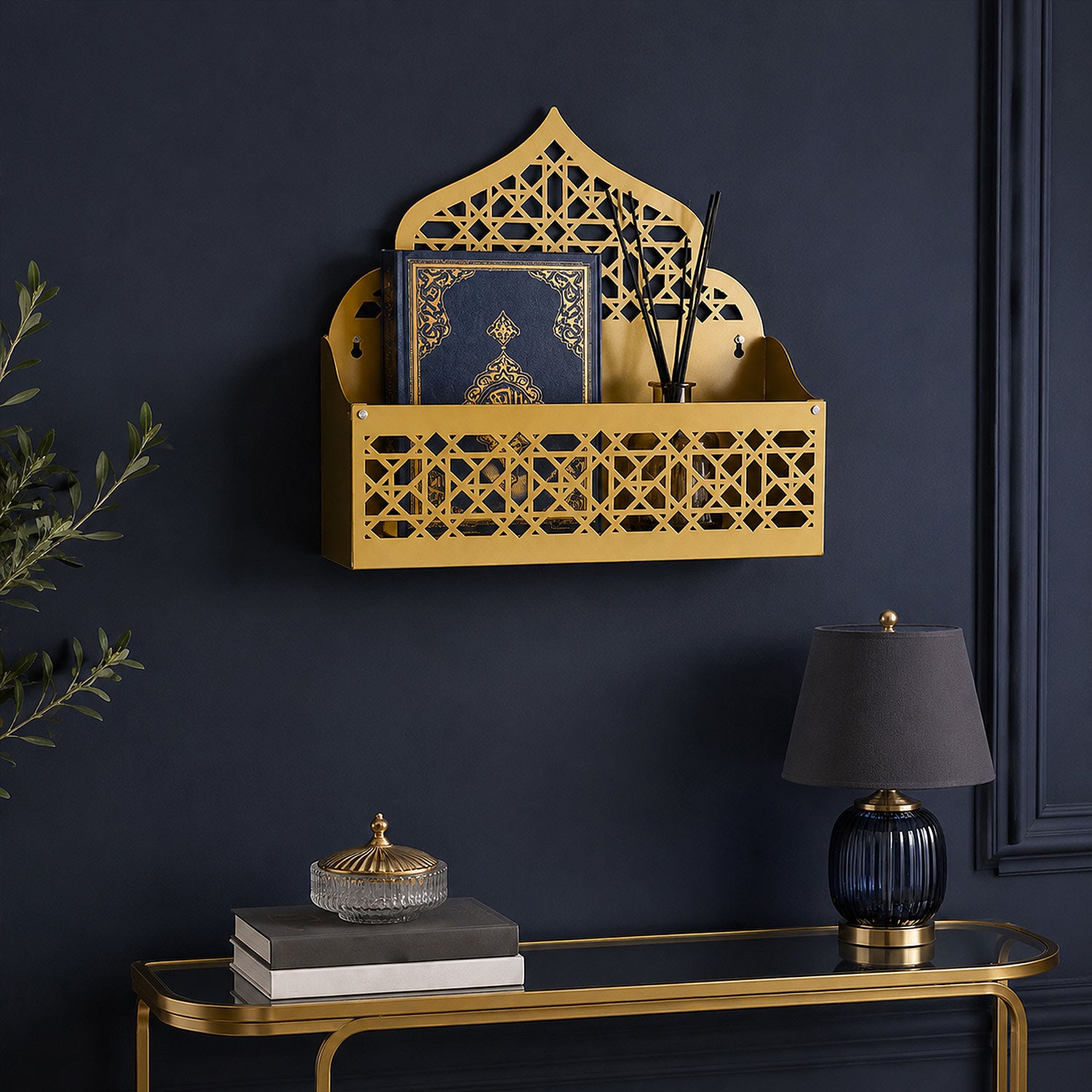 Metal Islamic Organizer for Wall or Tabletop (Mihrab-Shaped) – WAMH200 ...