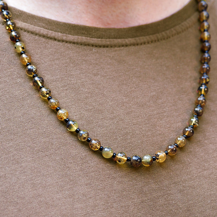 Natural Amber Necklace for Men - WAMT031