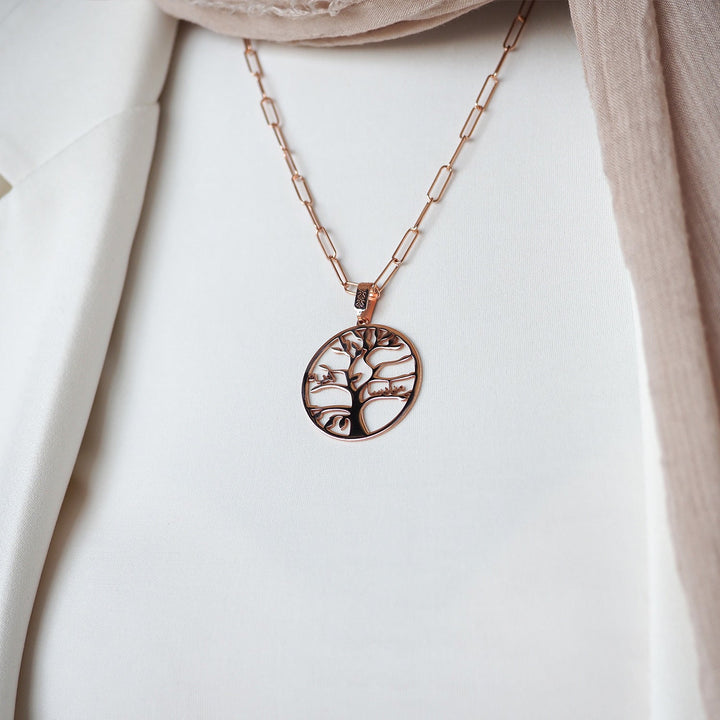 Silver Personalized Tree of Life Necklace - WAMT033