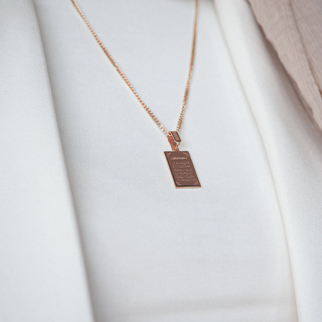 Silver Surah Inshirah Written Necklace - WAMT035