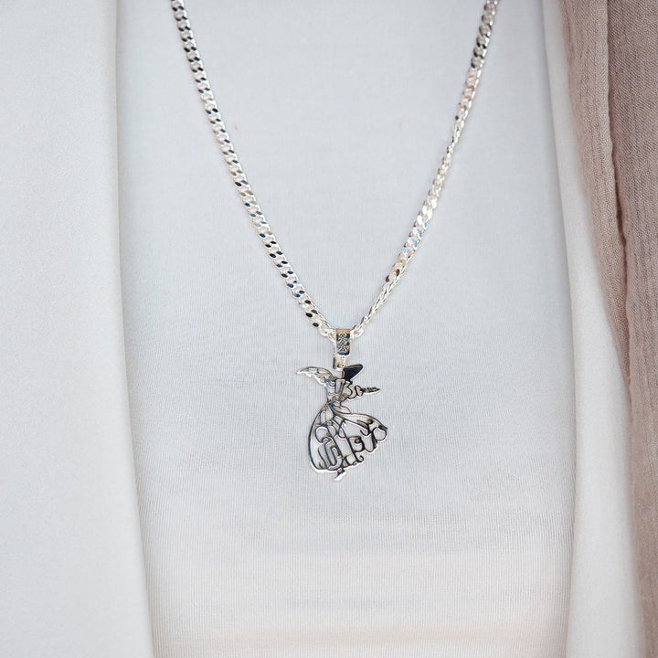 Silver Whirling Dervish Necklace - WAMT040