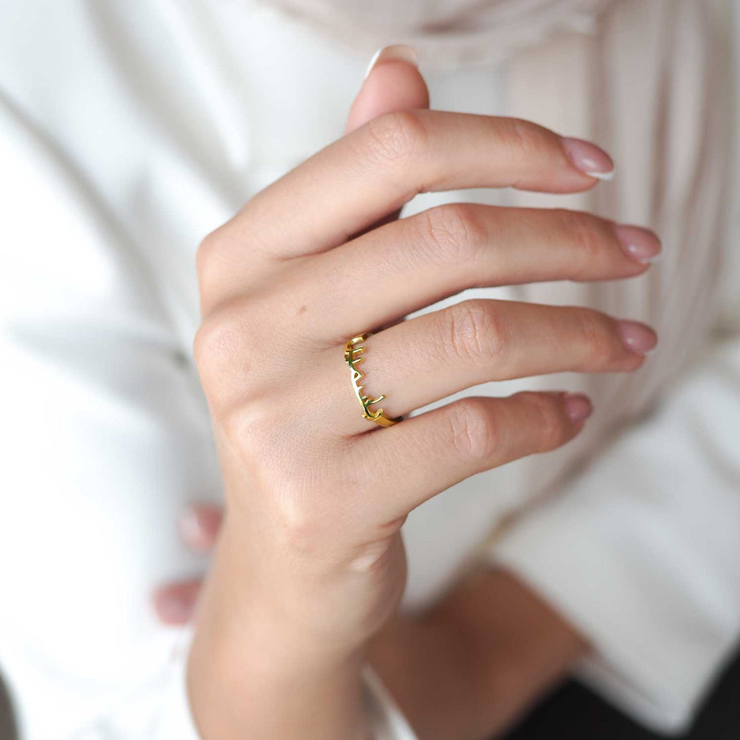 Silver Personalized Name Ring - WAMT044