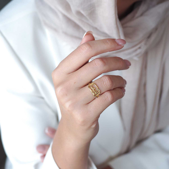 Silver Personalized Name Ring - WAMT045