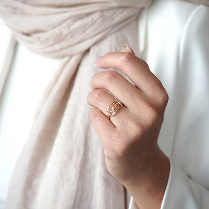 Silver Personalized Name Ring - WAMT045