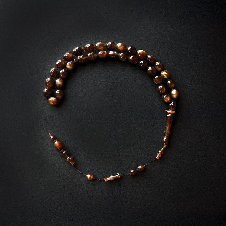 Handcrafted Pressed Fire Amber Tasbeeh – WATD002