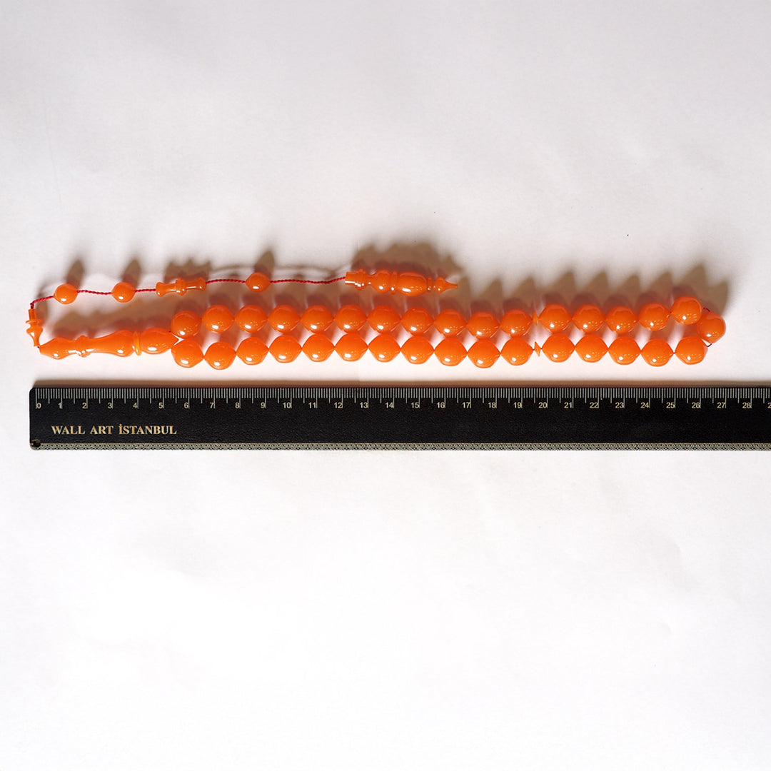 Handcrafted Pressed Fire Amber Tasbeeh – WATD003