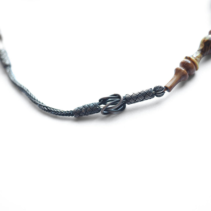 1000 Sterling Silver Kazaz Tassel Kuka Tree Wooden Tasbeeh Catalin Detailed – WATD137