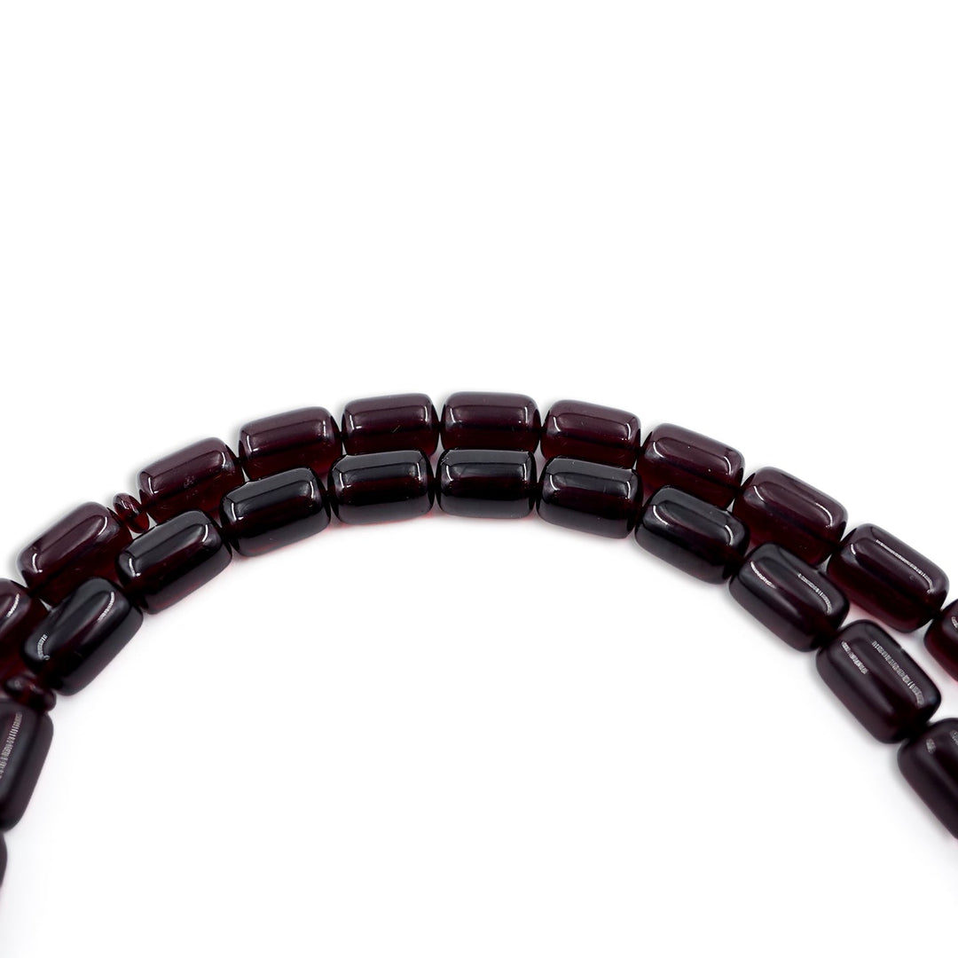 Ringed Model Capsule-Cut Fire Amber Tasbeeh - WATD1004