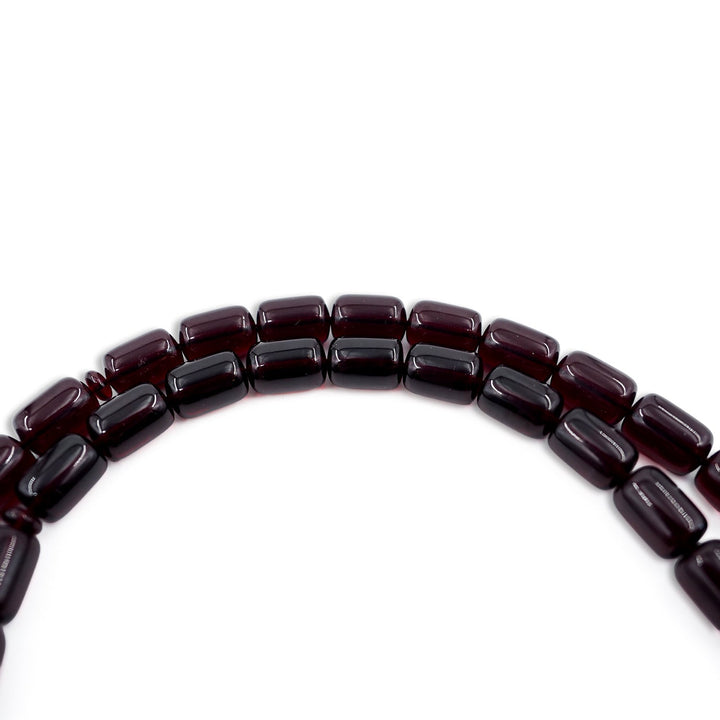 Ringed Model Capsule-Cut Fire Amber Tasbeeh - WATD1004