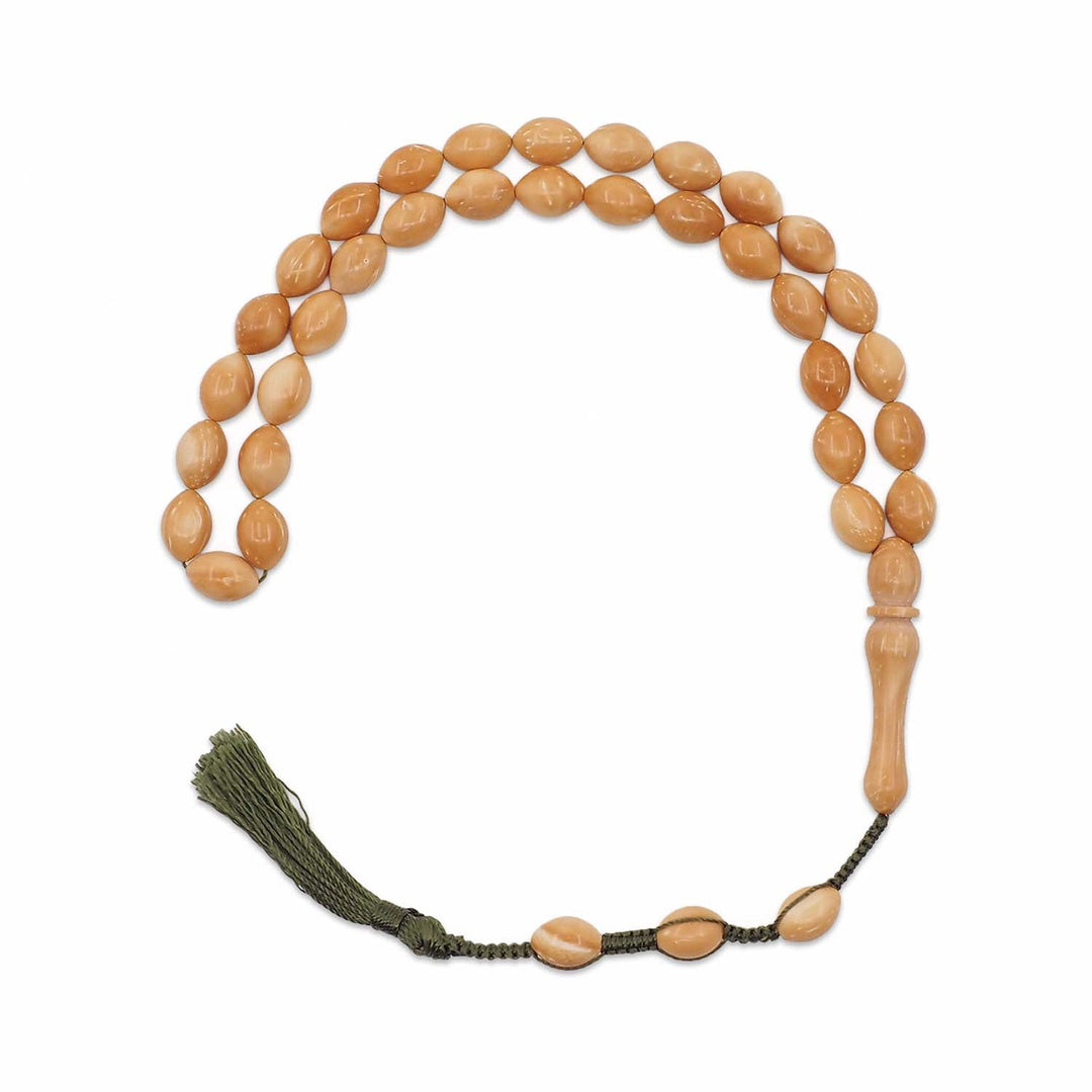 Macrame Braided Oval-Cut Saray Kuka Wood Tasbeeh - WATD1095
