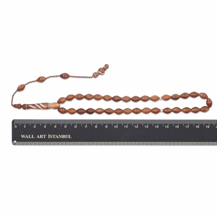 Oval-Cut Kuka Wood Tasbeeh - WATD1103