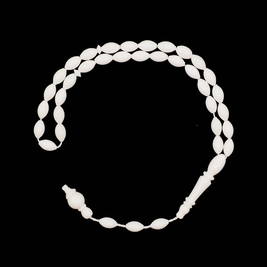 Oval-Cut Camel Bone Tasbeeh with System Tassel - WATD1107