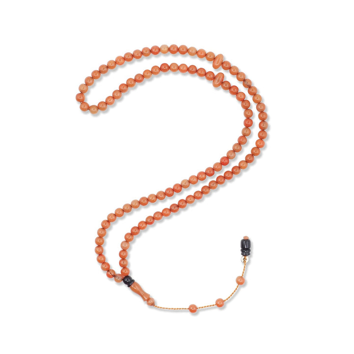 99-Bead Round-Cut Pressed Amber Tasbeeh - WATD1118